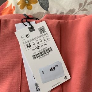 ZARA PANTS CORAL SIZE MEDIUM